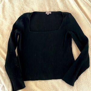 Brand new H&M black XL top square neck shirt blouse